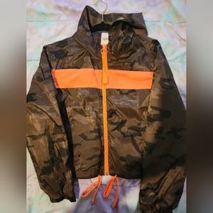 Light rain jacket army color/orange